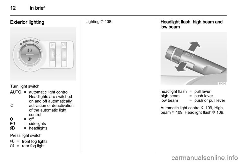 VAUXHALL INSIGNIA 2010.5 User Guide 