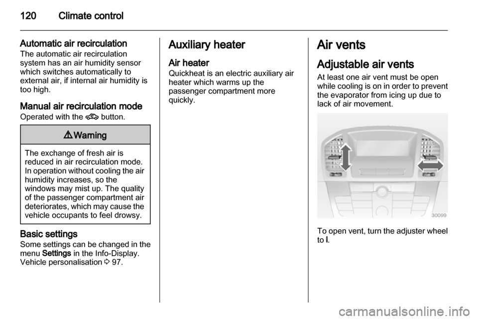 VAUXHALL INSIGNIA 2011.5  Owners Manual 