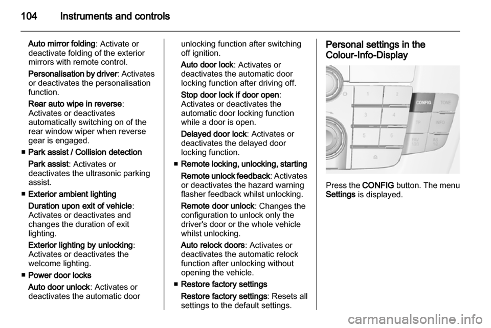 VAUXHALL INSIGNIA 2012 Owners Manual VAUXHALL INSIGNIA 2012 Owners Manual