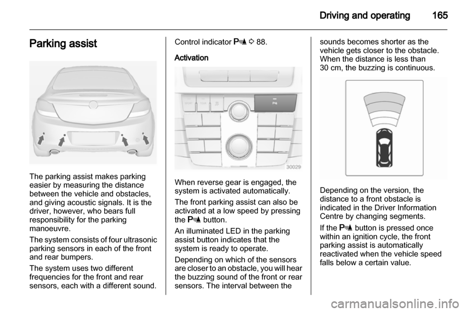 VAUXHALL INSIGNIA 2012.5  Owners Manual 