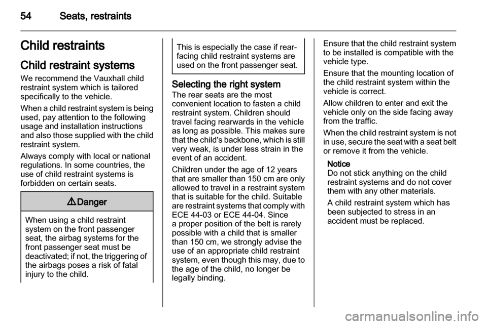 VAUXHALL INSIGNIA 2012.5 Workshop Manual 