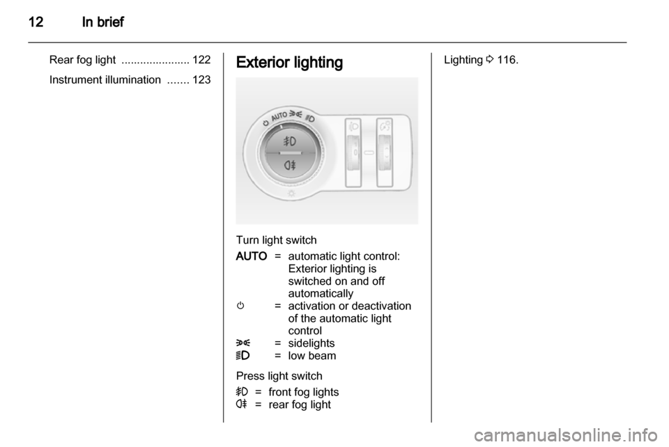 VAUXHALL INSIGNIA 2013 User Guide 
