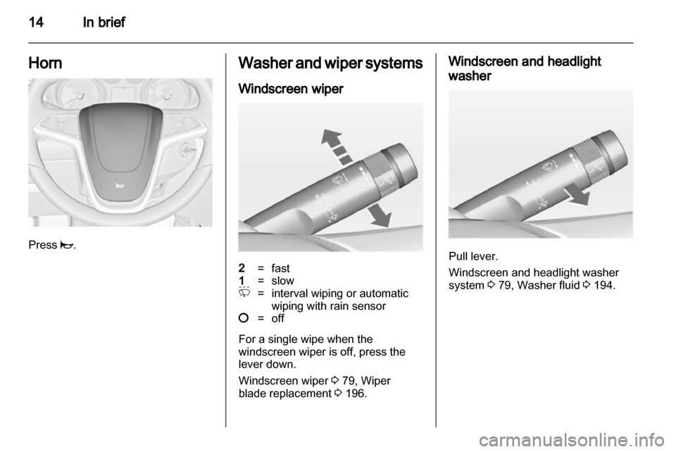 VAUXHALL INSIGNIA 2013 User Guide 