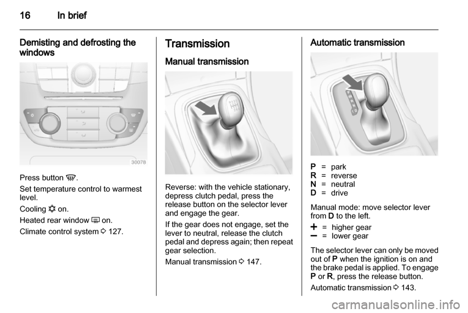 VAUXHALL INSIGNIA 2013 User Guide 