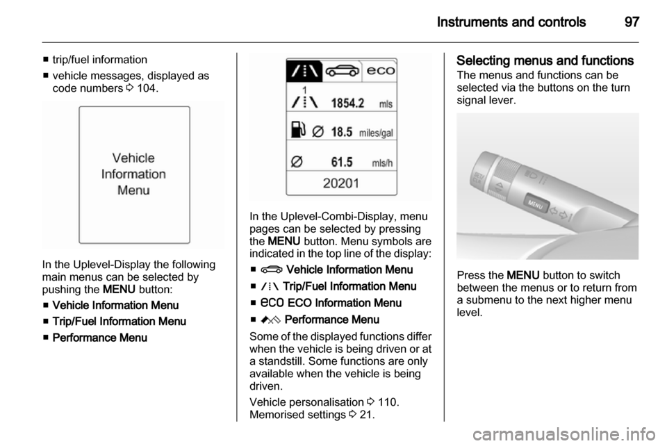 VAUXHALL INSIGNIA 2013.5 Owners Manual 
