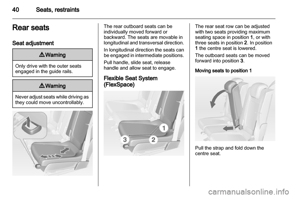 VAUXHALL MERIVA 2011.5 Owners Guide 