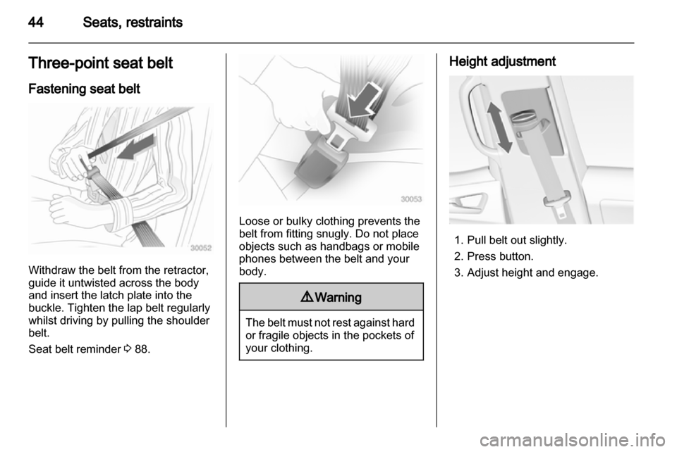 VAUXHALL MERIVA 2012 Service Manual 