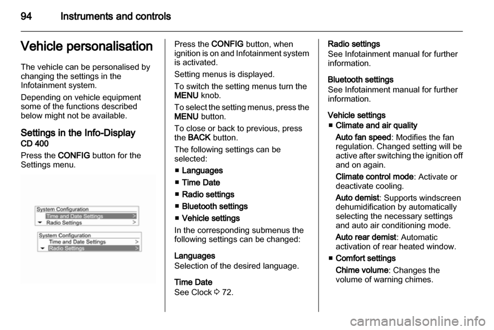 VAUXHALL MOKKA 2013 Owners Manual VAUXHALL MOKKA 2013 Owners Manual