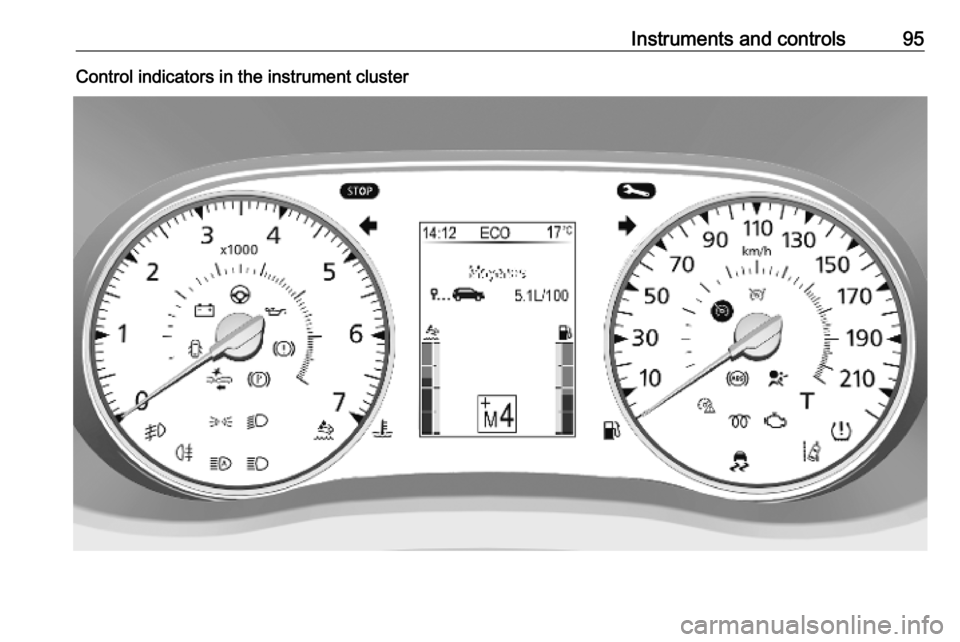 VAUXHALL MOVANO_B 2020 Owners Manual Instruments and controls95Control indicators in the instrument cluster VAUXHALL MOVANO_B 2020 Owners Manual Instruments and controls95Control indicators in the instrument cluster