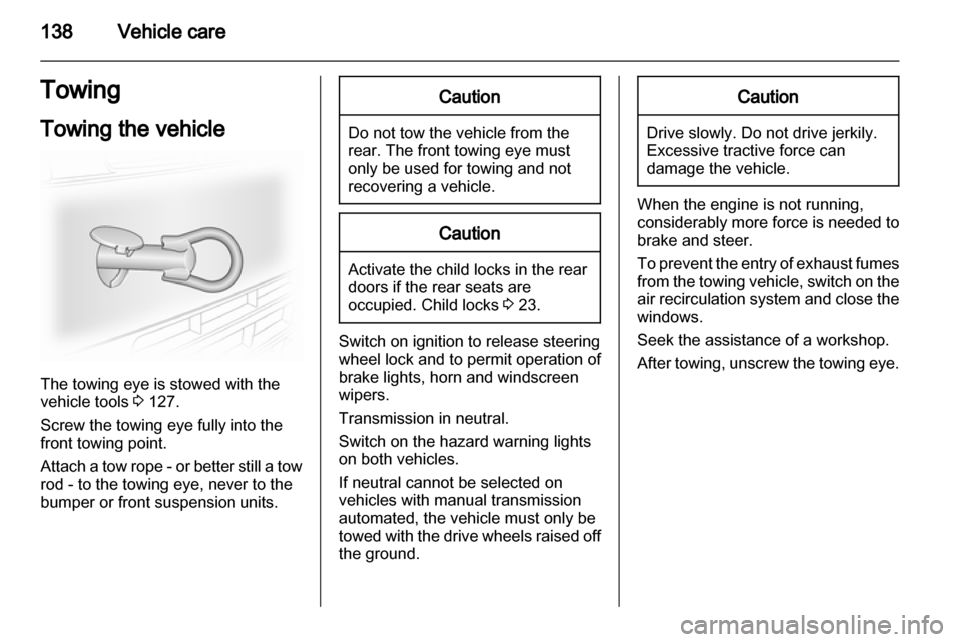 VAUXHALL VIVARO 2012  Owners Manual 