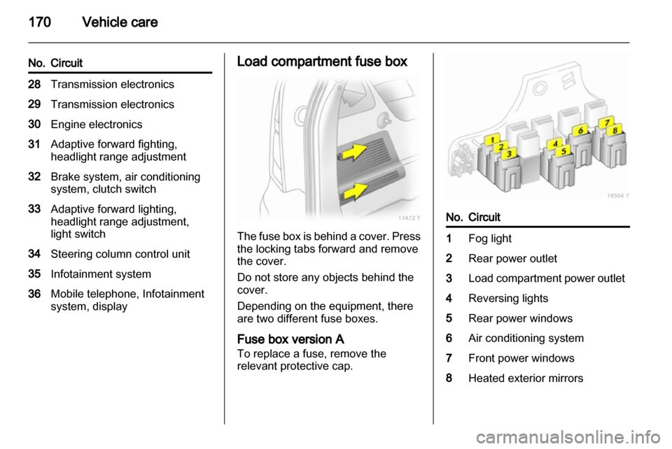 VAUXHALL ZAFIRA 2010.5  Owners Manual 