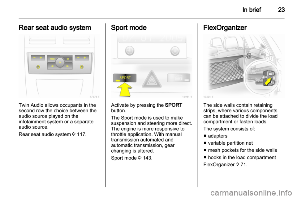 VAUXHALL ZAFIRA 2011 Owners Guide 
