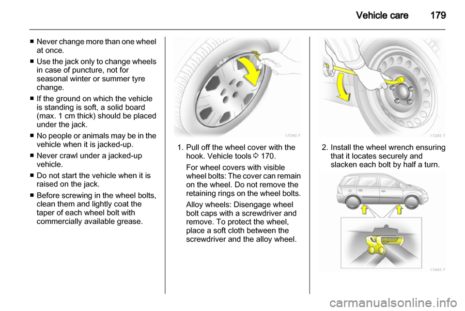 VAUXHALL ZAFIRA 2012  Owners Manual 
