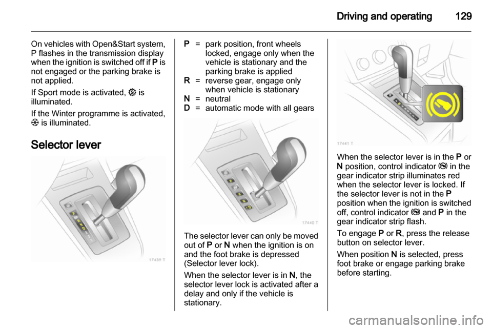 VAUXHALL ZAFIRA 2013  Owners Manual 