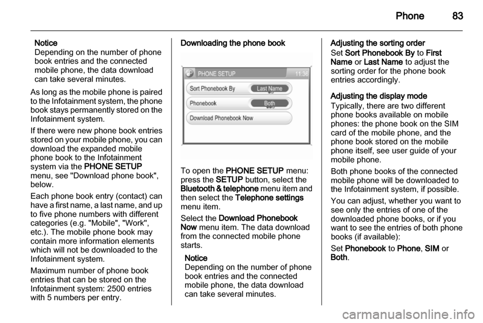 VAUXHALL ZAFIRA B 2013  Infotainment system 