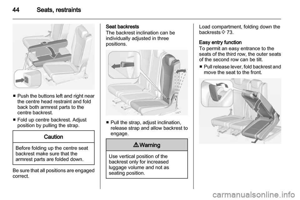 VAUXHALL ZAFIRA TOURER 2012 Service Manual 
