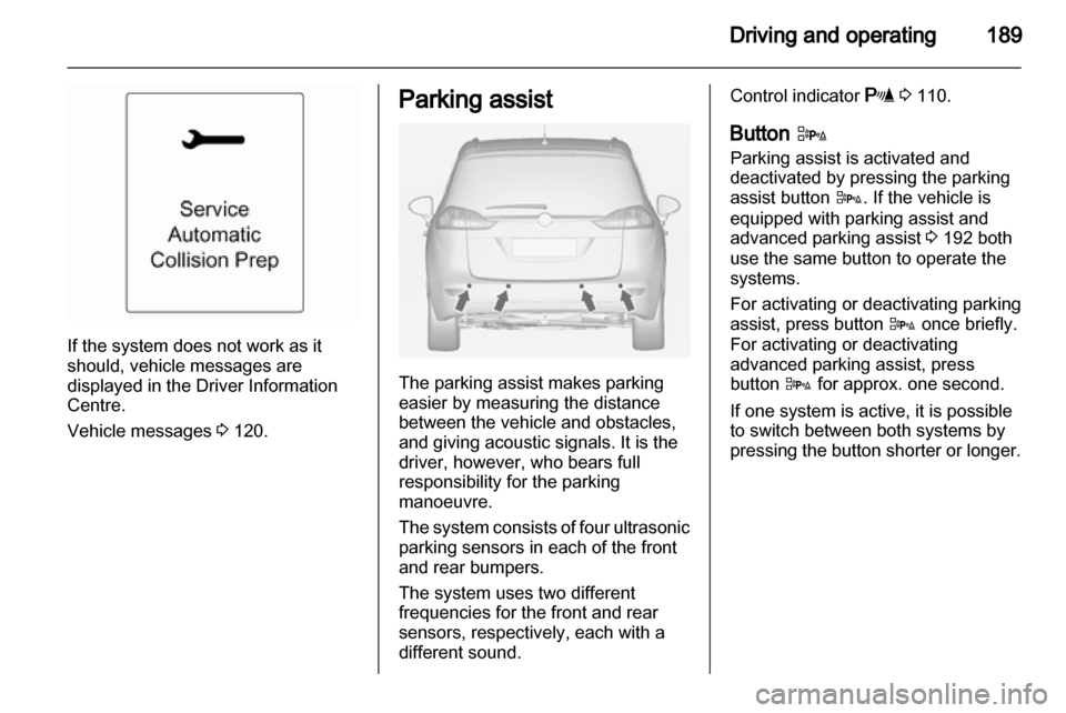 VAUXHALL ZAFIRA TOURER 2013.5  Owners Manual 