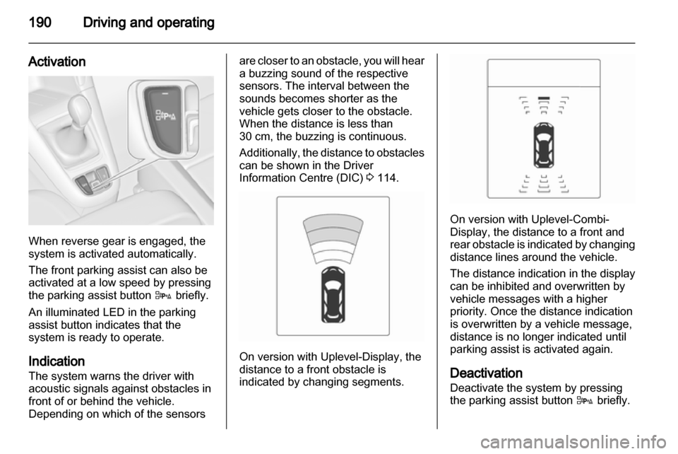 VAUXHALL ZAFIRA TOURER 2013.5  Owners Manual 