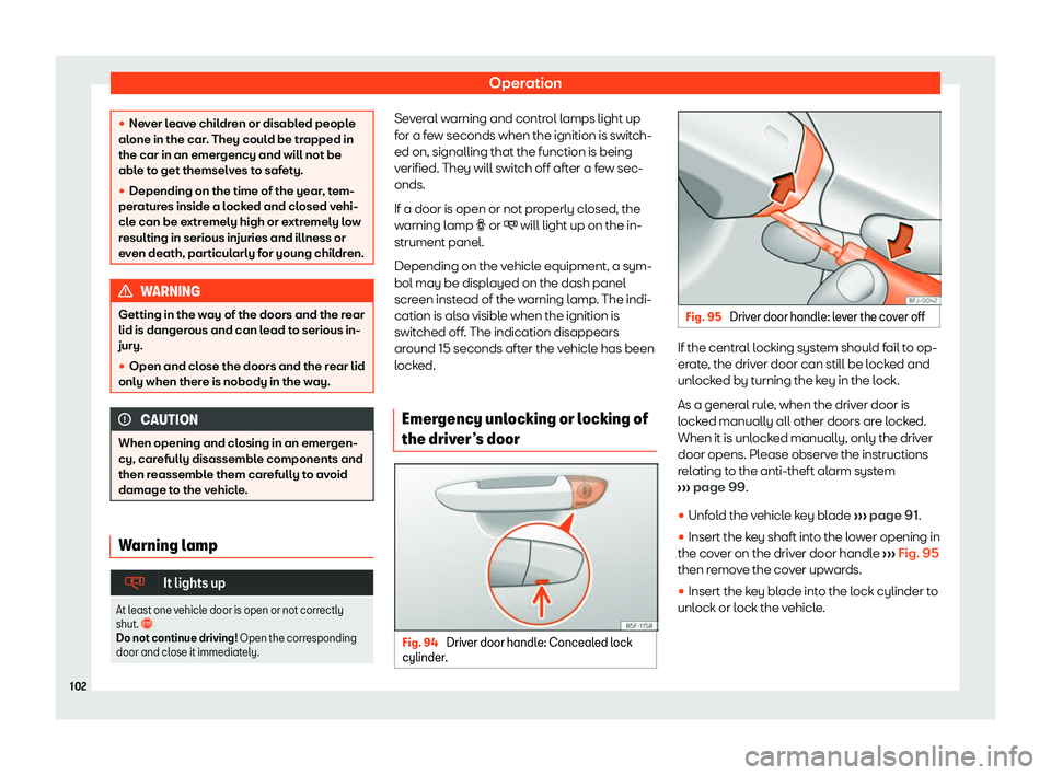 Seat Alhambra 2020  Owners Manual Operation
