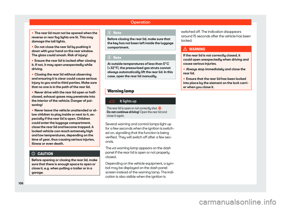 Seat Alhambra 2020  Owners Manual Operation
