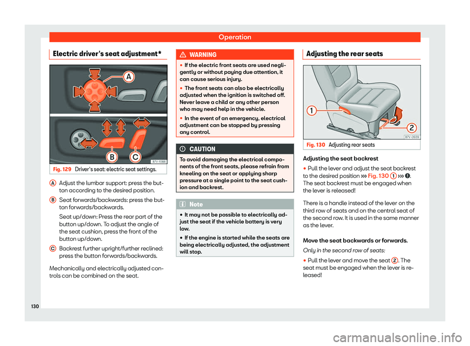 Seat Alhambra 2020  Owners Manual Operation
Electric driver