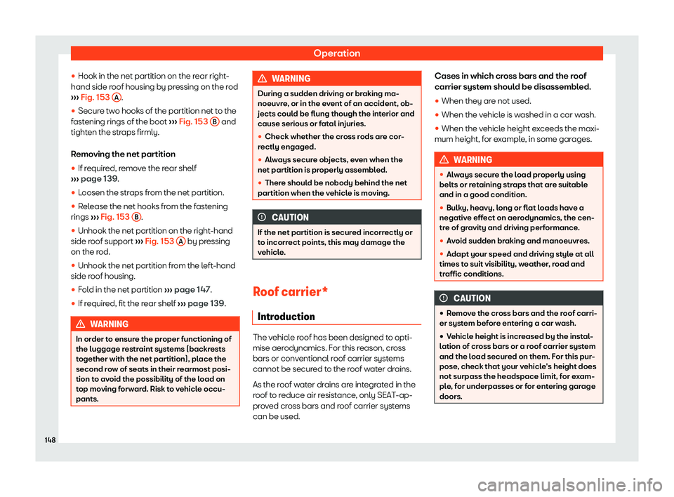 Seat Alhambra 2020  Owners Manual Operation
