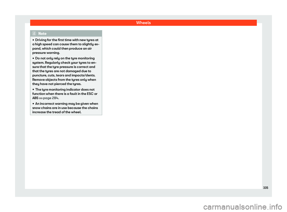 Seat Alhambra 2020  Owners Manual Wheels
Note
