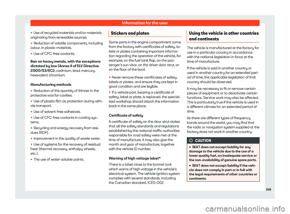 Seat Alhambra 2020  Owners Manual Information for the user
