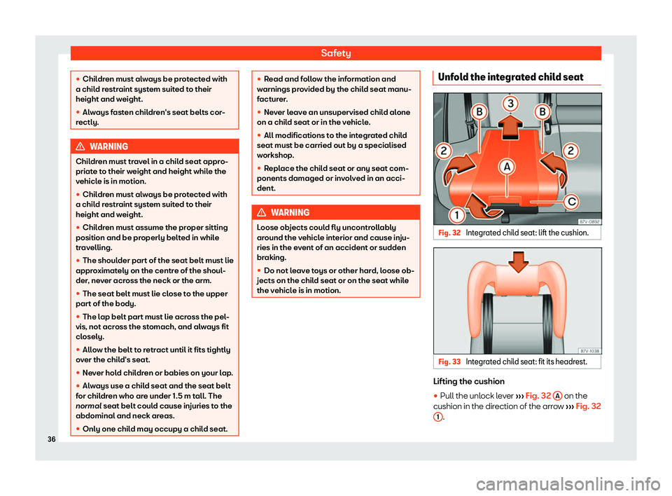 Seat Alhambra 2020 Owners Guide Safety
