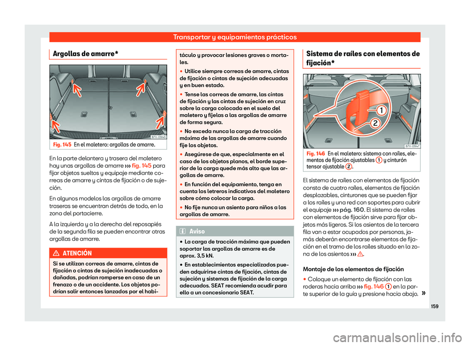 Seat Alhambra 2020  Manual del propietario (in Spanish) Transportar y equipamientos pr