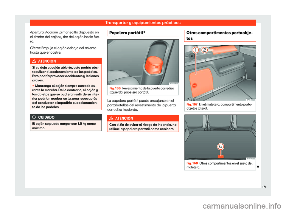 Seat Alhambra 2020  Manual del propietario (in Spanish) Transportar y equipamientos pr