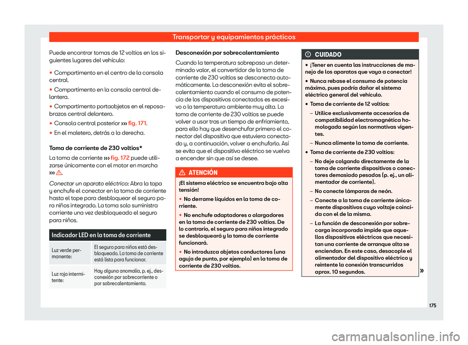 Seat Alhambra 2020  Manual del propietario (in Spanish) Transportar y equipamientos pr