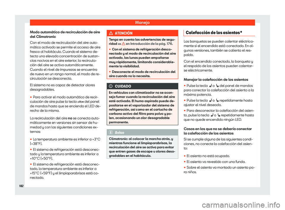 Seat Alhambra 2020  Manual del propietario (in Spanish) Manejo
Modo autom