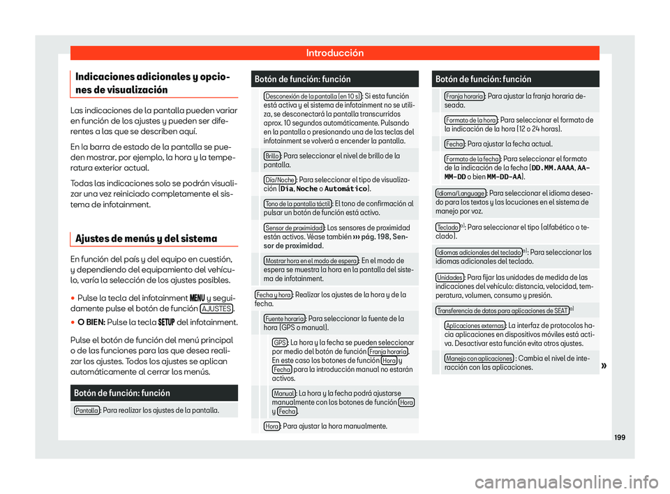 Seat Alhambra 2020 Manual del propietario (in Spanish) Introducci Seat Alhambra 2020 Manual del propietario (in Spanish) Introducci