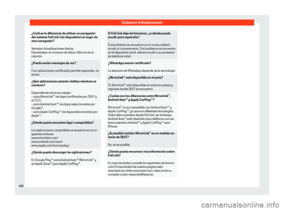 Seat Alhambra 2020  Manual del propietario (in Spanish) Sistema Infotainment
