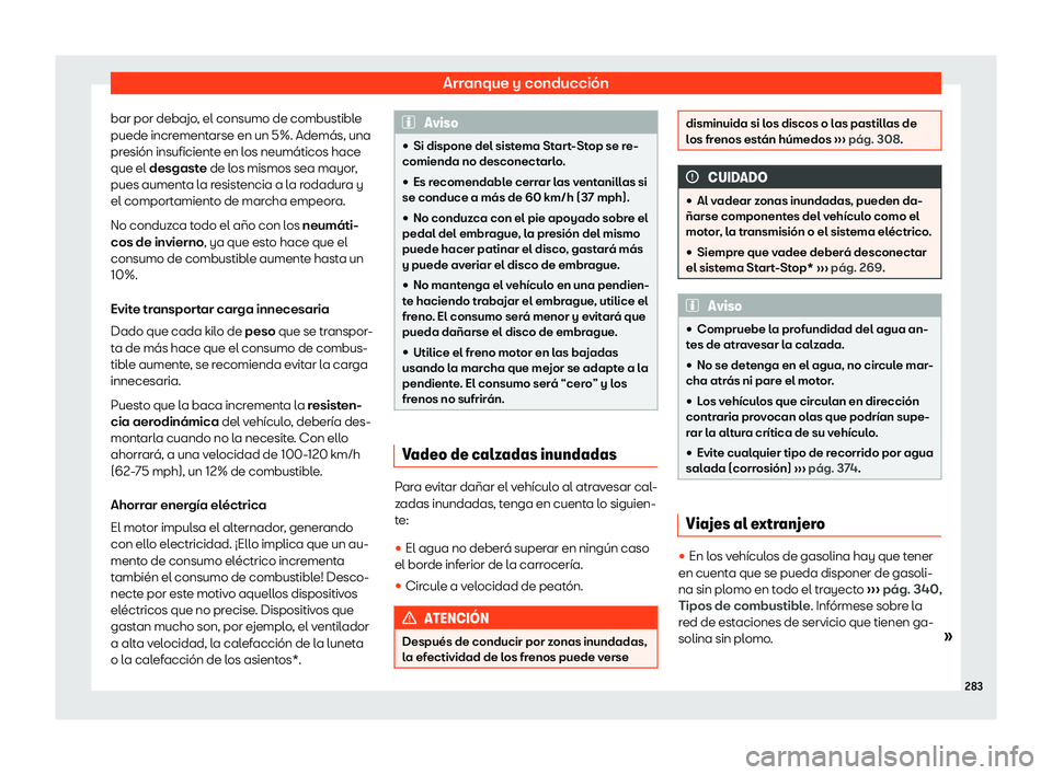 Seat Alhambra 2020 Manual del propietario (in Spanish) Arranque y conducci Seat Alhambra 2020 Manual del propietario (in Spanish) Arranque y conducci