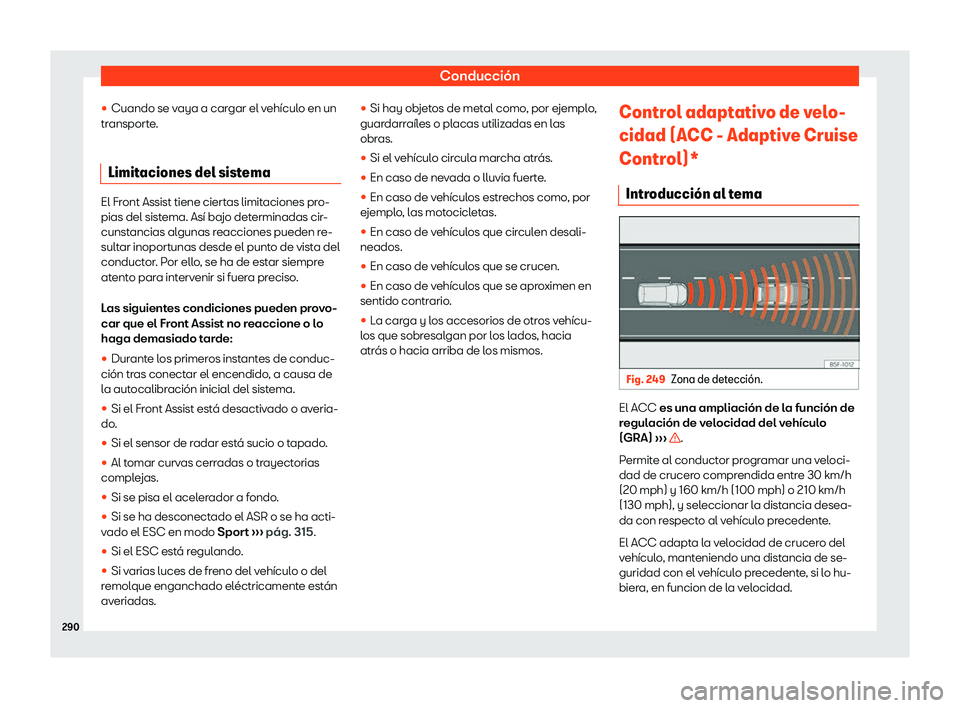 Seat Alhambra 2020 Manual del propietario (in Spanish) Conducci Seat Alhambra 2020 Manual del propietario (in Spanish) Conducci