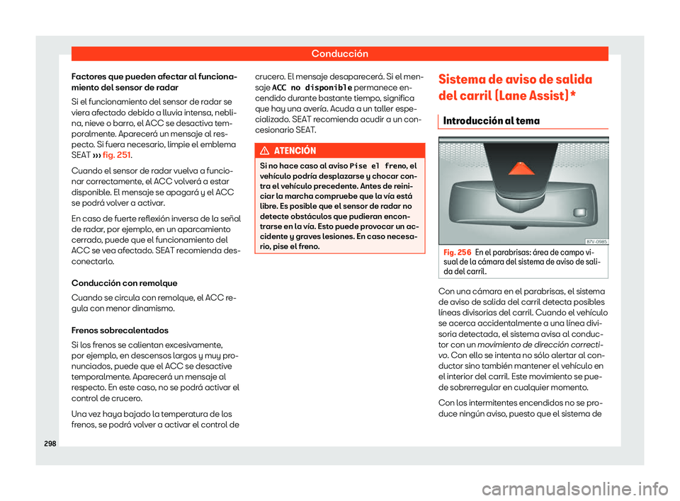 Seat Alhambra 2020 Manual del propietario (in Spanish) Conducci Seat Alhambra 2020 Manual del propietario (in Spanish) Conducci