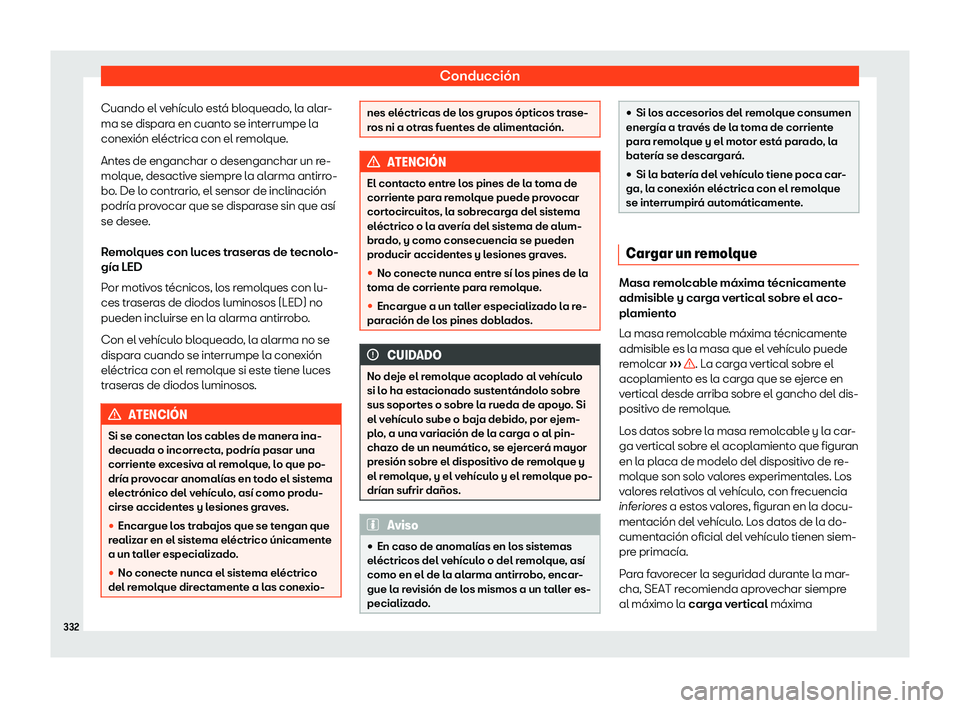 Seat Alhambra 2020 Manual del propietario (in Spanish) Conducci Seat Alhambra 2020 Manual del propietario (in Spanish) Conducci