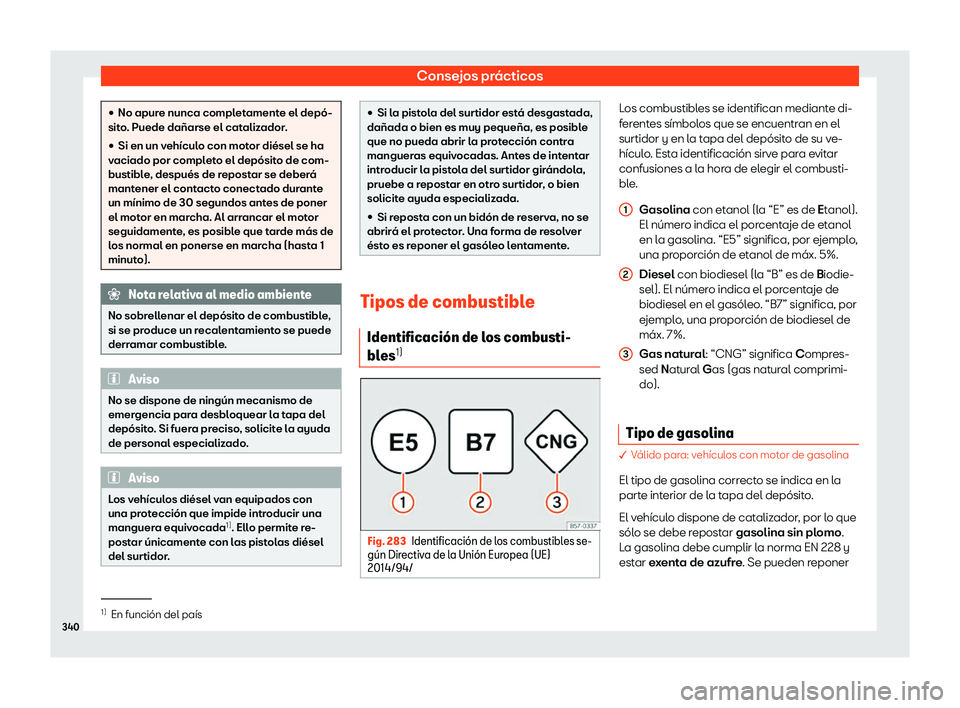 Seat Alhambra 2020 Manual del propietario (in Spanish) Consejos pr Seat Alhambra 2020 Manual del propietario (in Spanish) Consejos pr