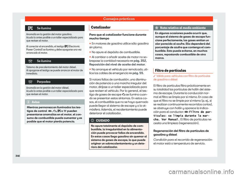 Seat Alhambra 2020 Manual del propietario (in Spanish) Consejos pr Seat Alhambra 2020 Manual del propietario (in Spanish) Consejos pr
