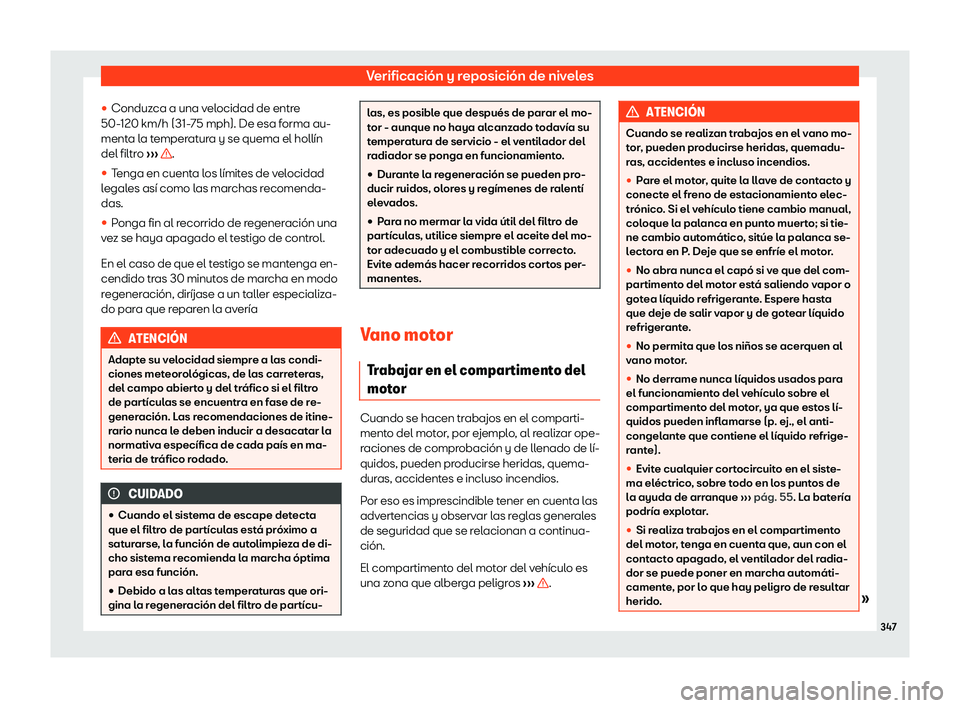 Seat Alhambra 2020 Manual del propietario (in Spanish) Verificaci Seat Alhambra 2020 Manual del propietario (in Spanish) Verificaci