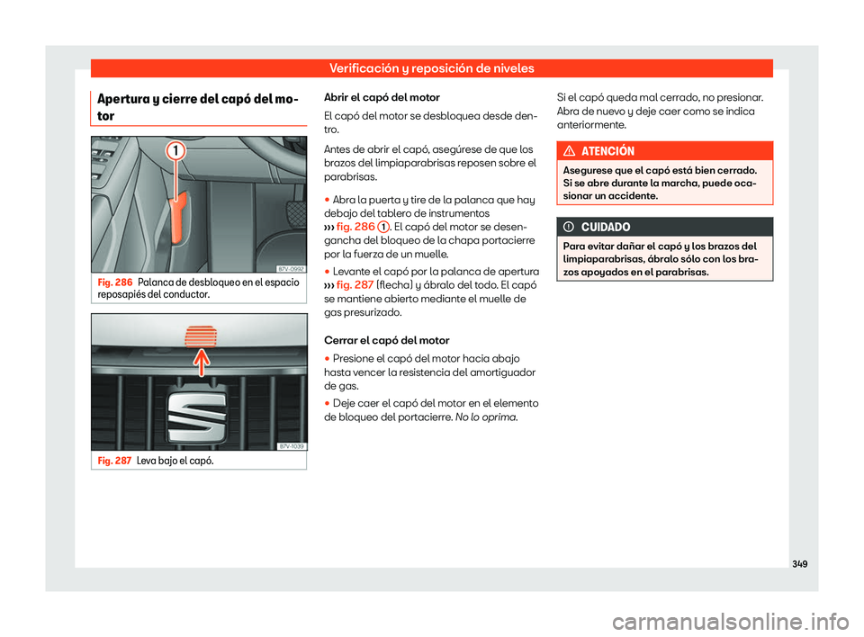 Seat Alhambra 2020 Manual del propietario (in Spanish) Verificaci Seat Alhambra 2020 Manual del propietario (in Spanish) Verificaci