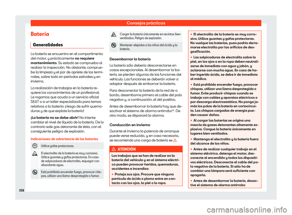 Seat Alhambra 2020 Manual del propietario (in Spanish) Consejos pr Seat Alhambra 2020 Manual del propietario (in Spanish) Consejos pr
