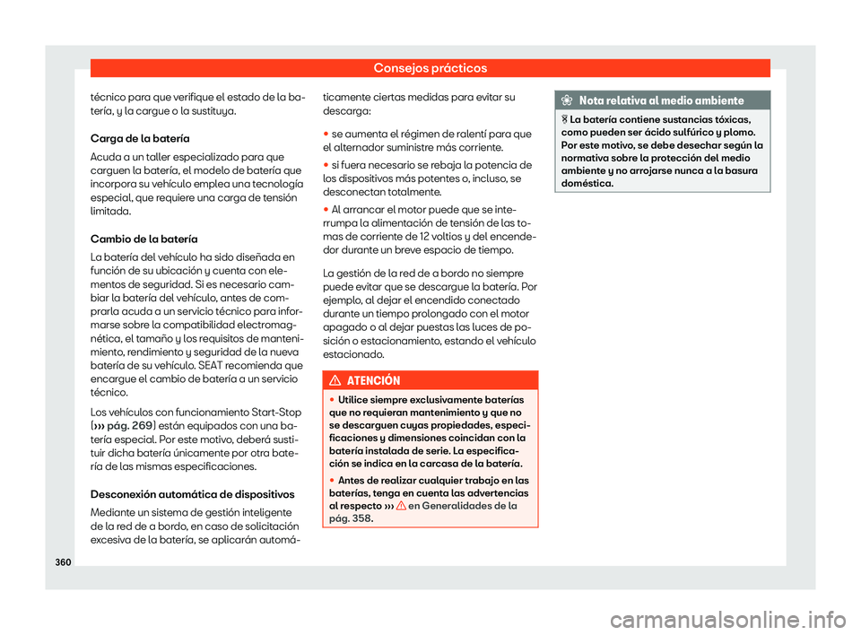 Seat Alhambra 2020  Manual del propietario (in Spanish) Consejos pr