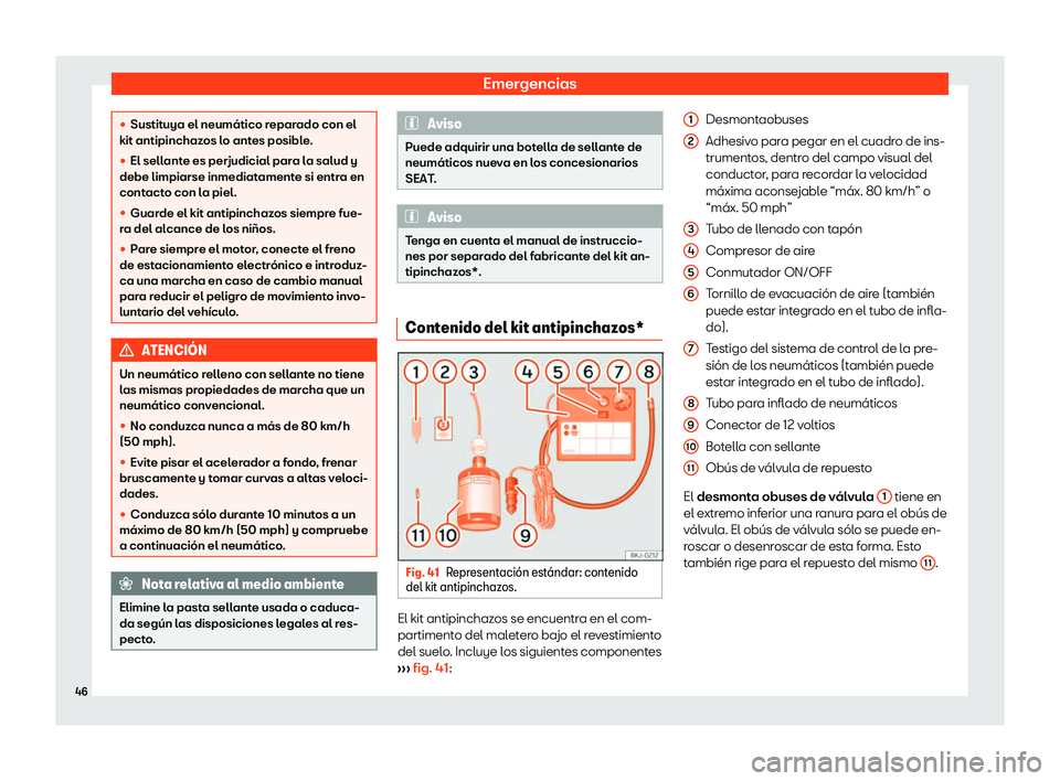 Seat Alhambra 2020  Manual del propietario (in Spanish) Emergencias
