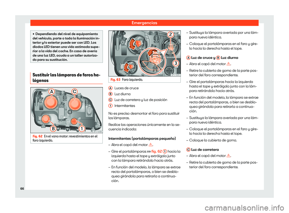 Seat Alhambra 2020  Manual del propietario (in Spanish) Emergencias
