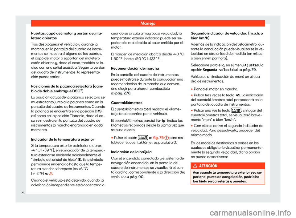Seat Alhambra 2020  Manual del propietario (in Spanish) Manejo
Puertas, cap