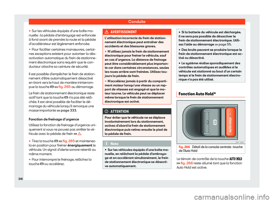 Seat Alhambra 2020  Manuel du propriétaire (in French)  Conduite

