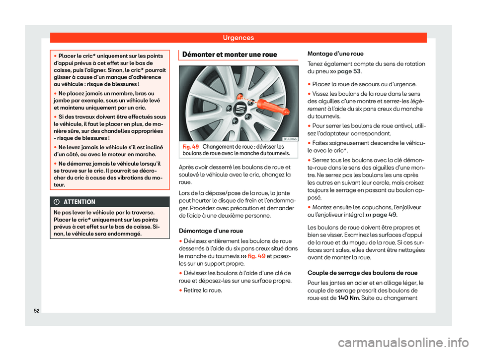 Seat Alhambra 2020  Manuel du propriétaire (in French)  Urgences
